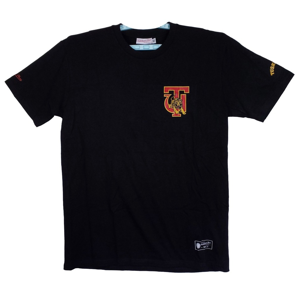 Tuskegee Golden Tigers Mitchell & Ness HBCU Large Shirt Mascot Art Black New